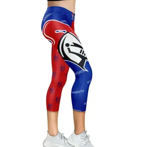 NRL Ladies LOGO Siren Active Wear Tights - Newcastle Knights - Leggings