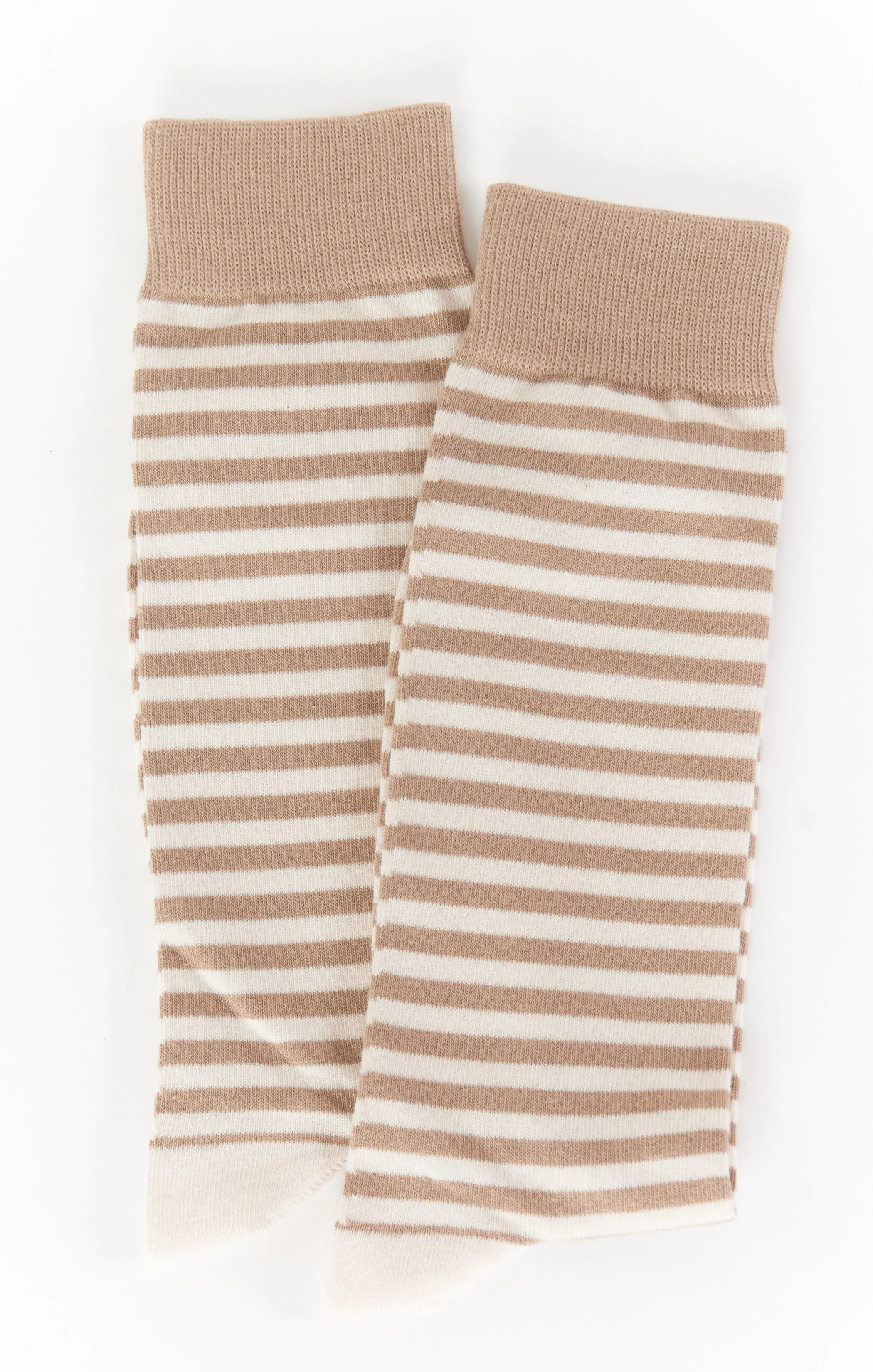 Owen Sock ~ Soft Beige and Dune Stripe