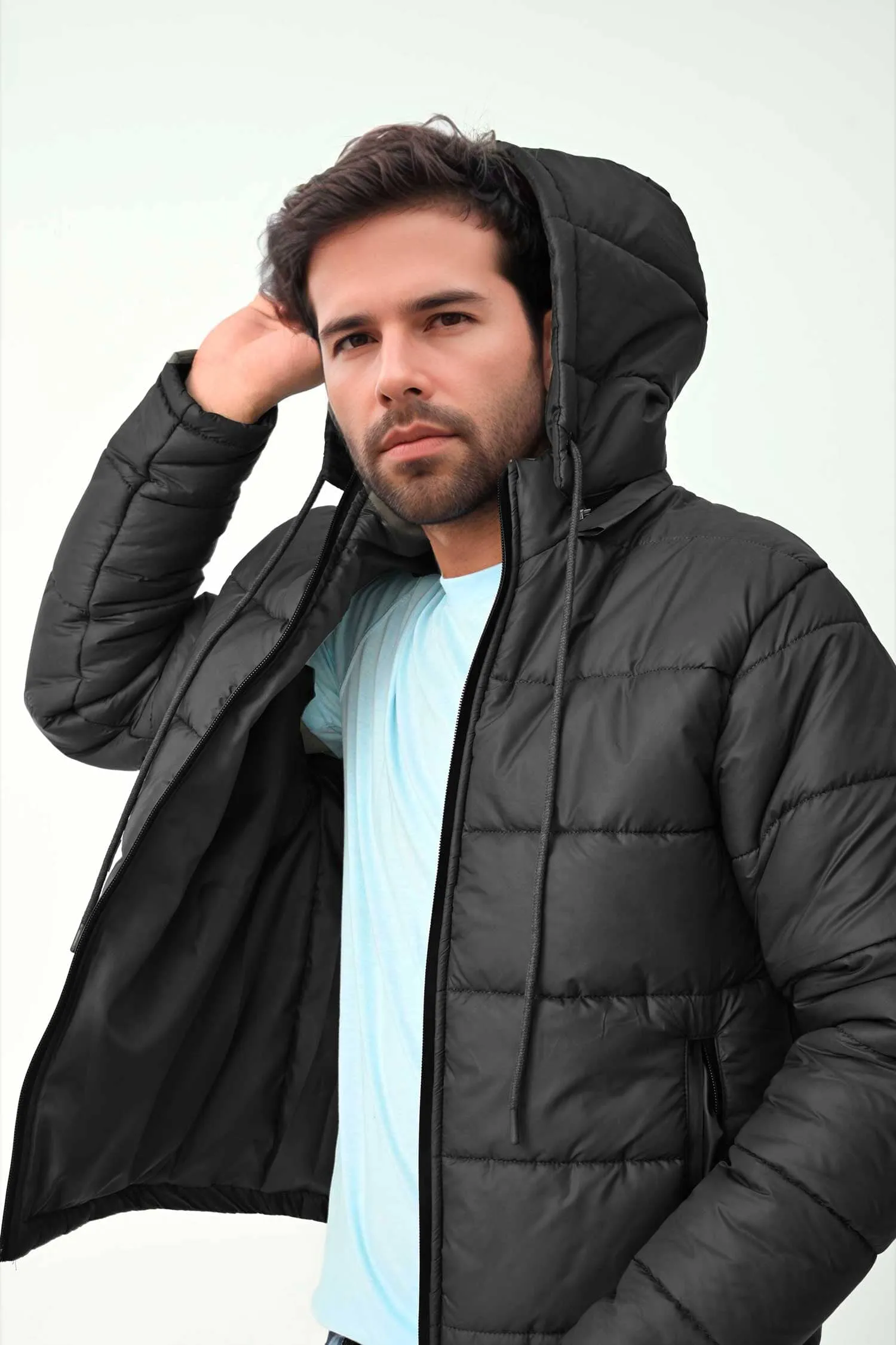 Polo Republica Men's Sliven Puffer Hooded Jacket