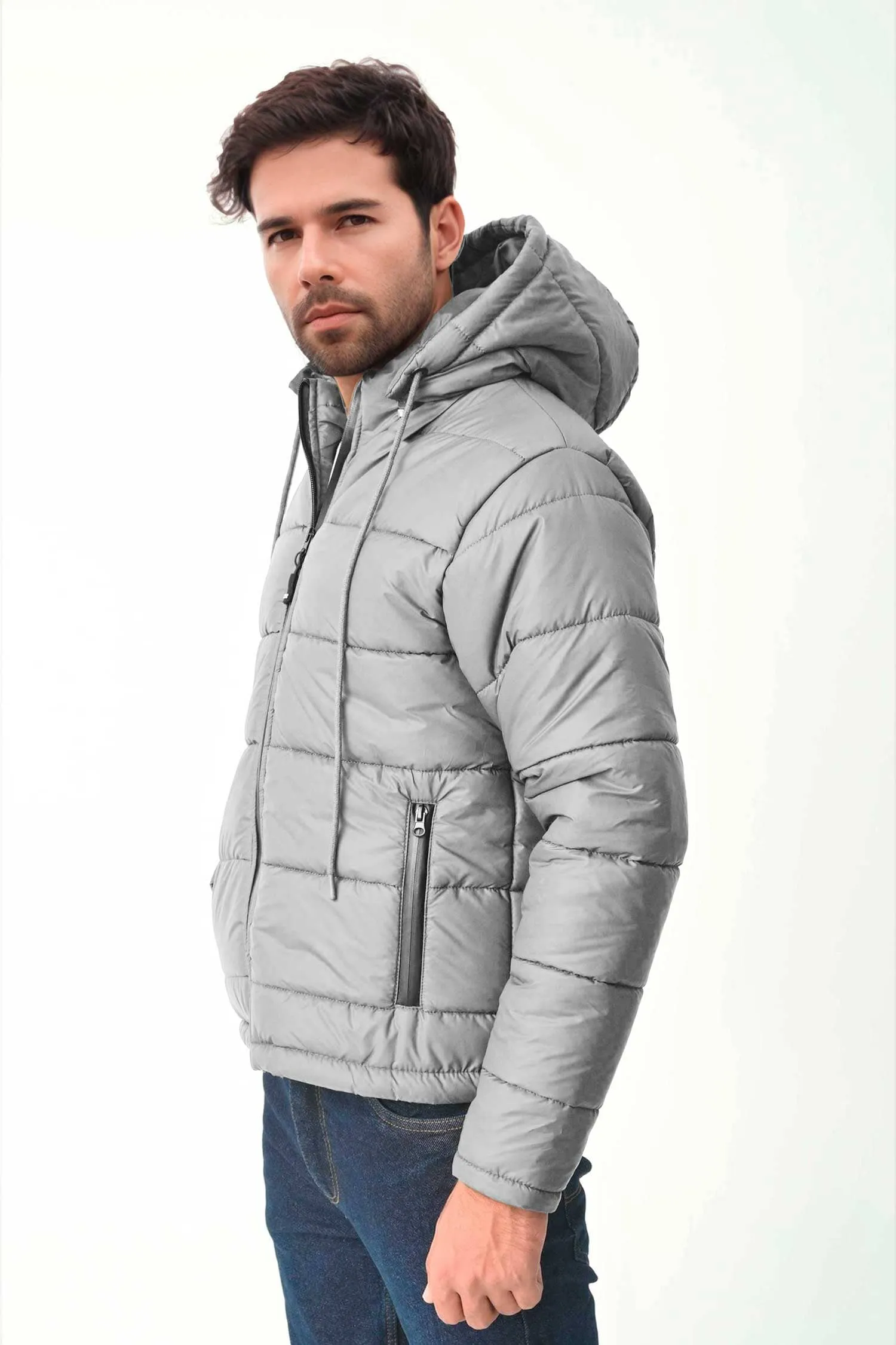 Polo Republica Men's Sliven Puffer Hooded Jacket