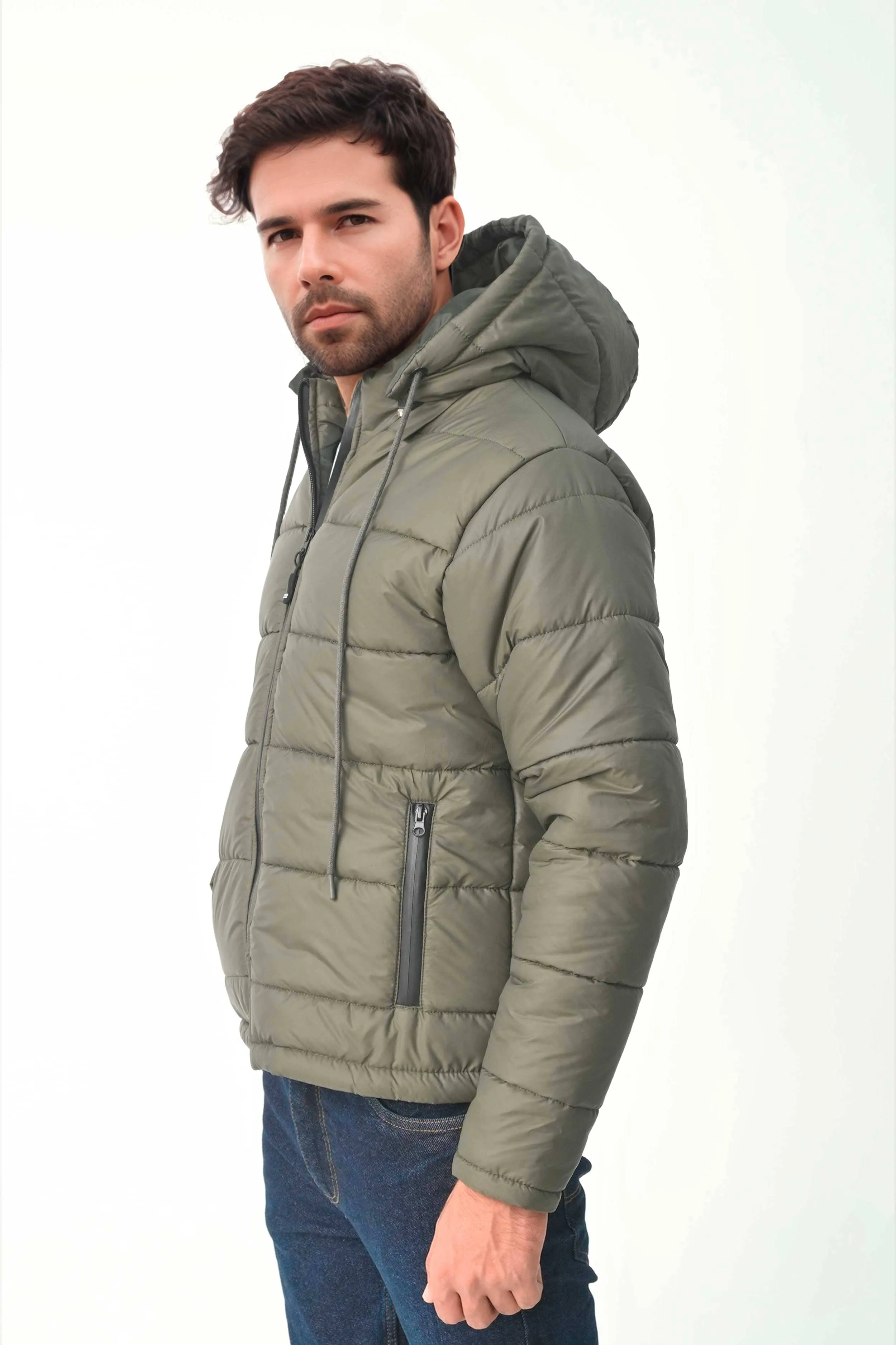 Polo Republica Men's Sliven Puffer Hooded Jacket