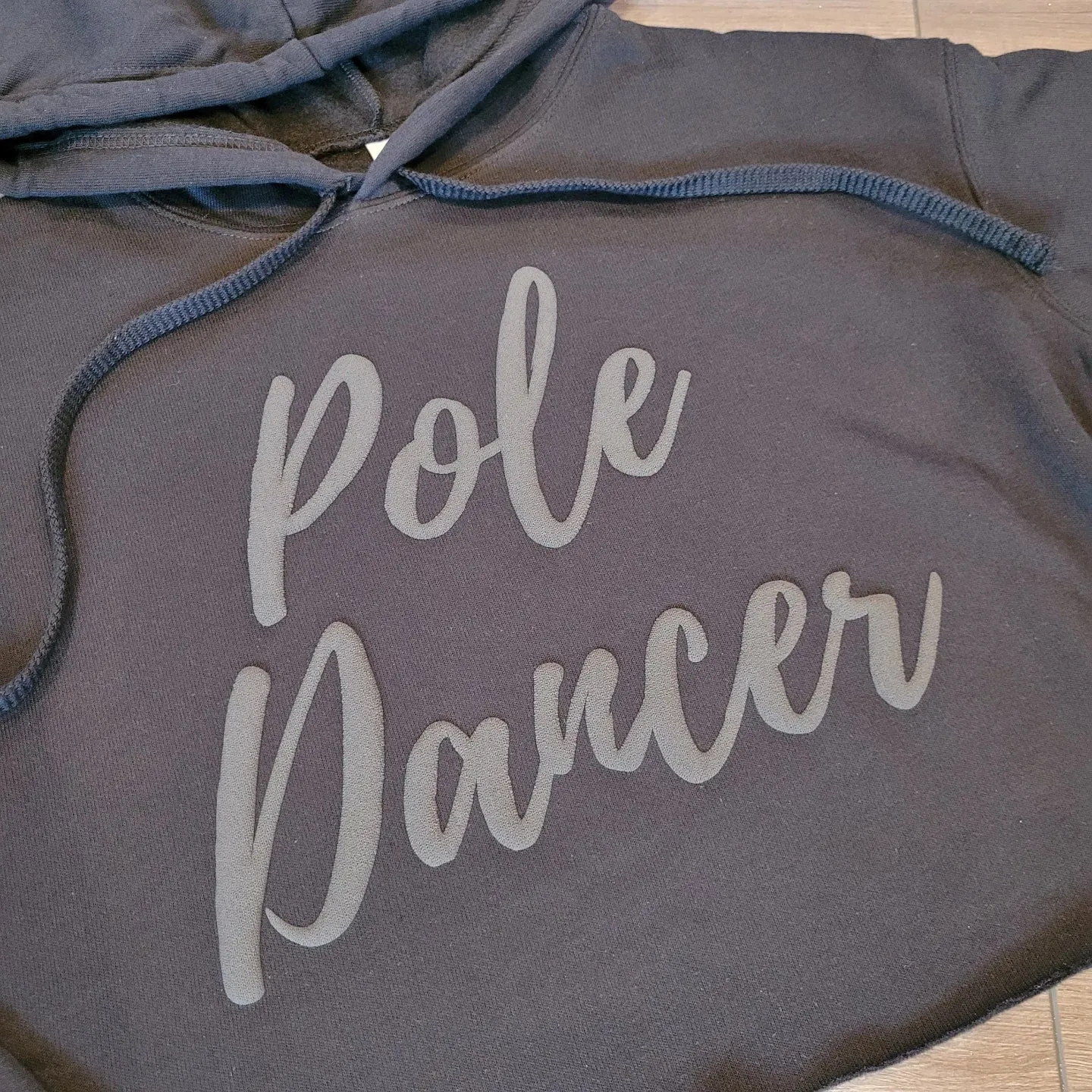 Puff Pole Dancer Cropped Hoodie