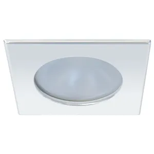 Quick Blake XP Downlight LED -  4W, IP66, Screw Mounted - Square Stainless Bezel, Round Warm White Light