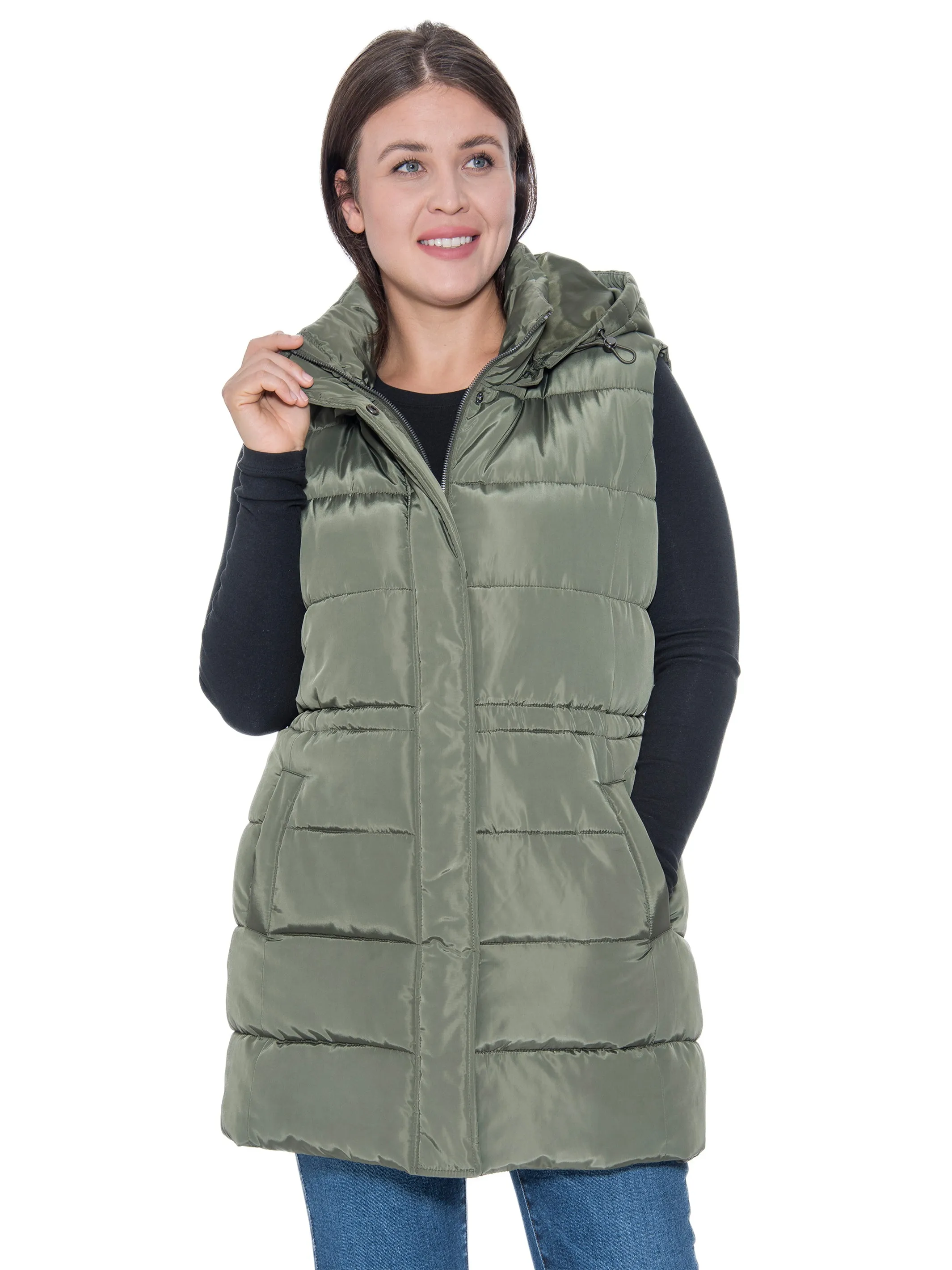 Sebby Collection Plus Size Puffer Vest