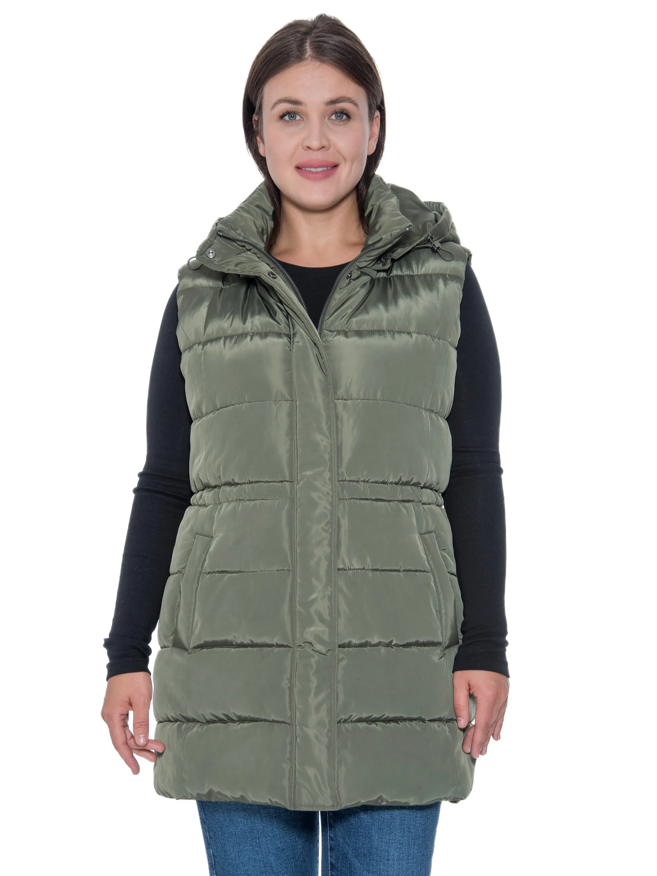 Sebby Collection Plus Size Puffer Vest