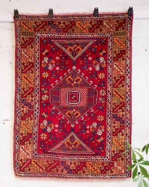 Semi-Antique Turkish Canakkale Nomad Rug 4'5" x 6'3"