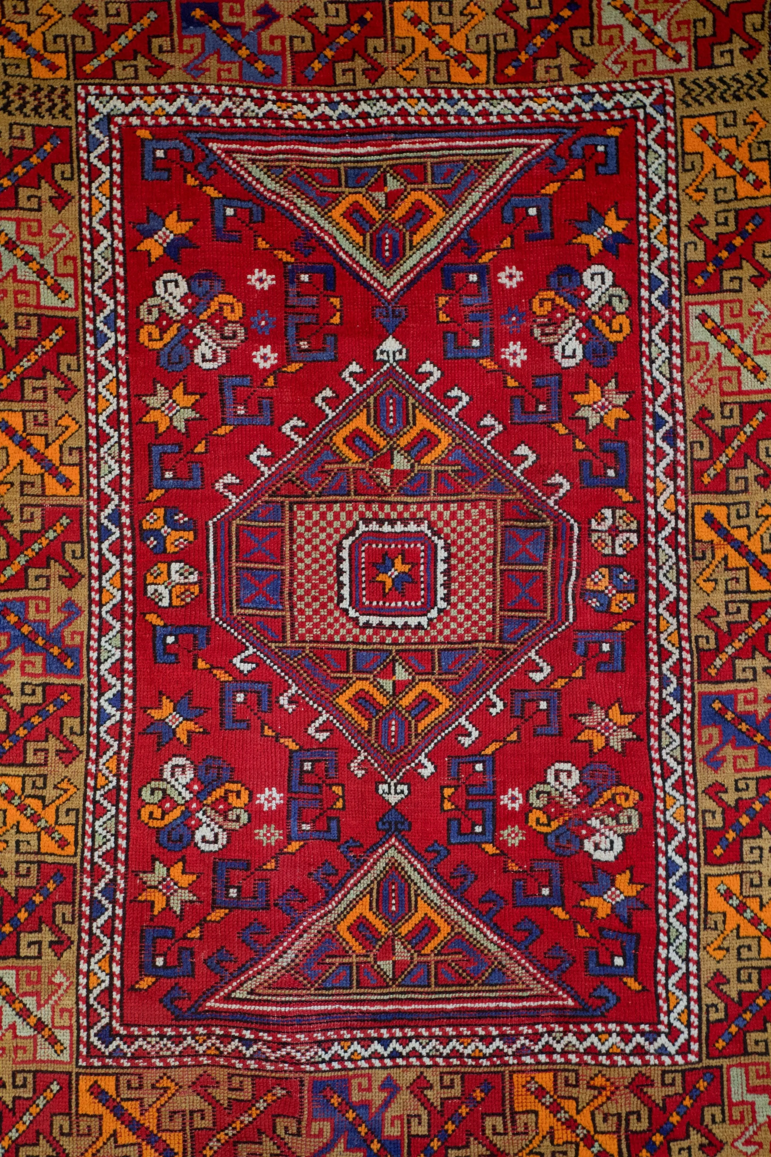 Semi-Antique Turkish Canakkale Nomad Rug 4'5" x 6'3"