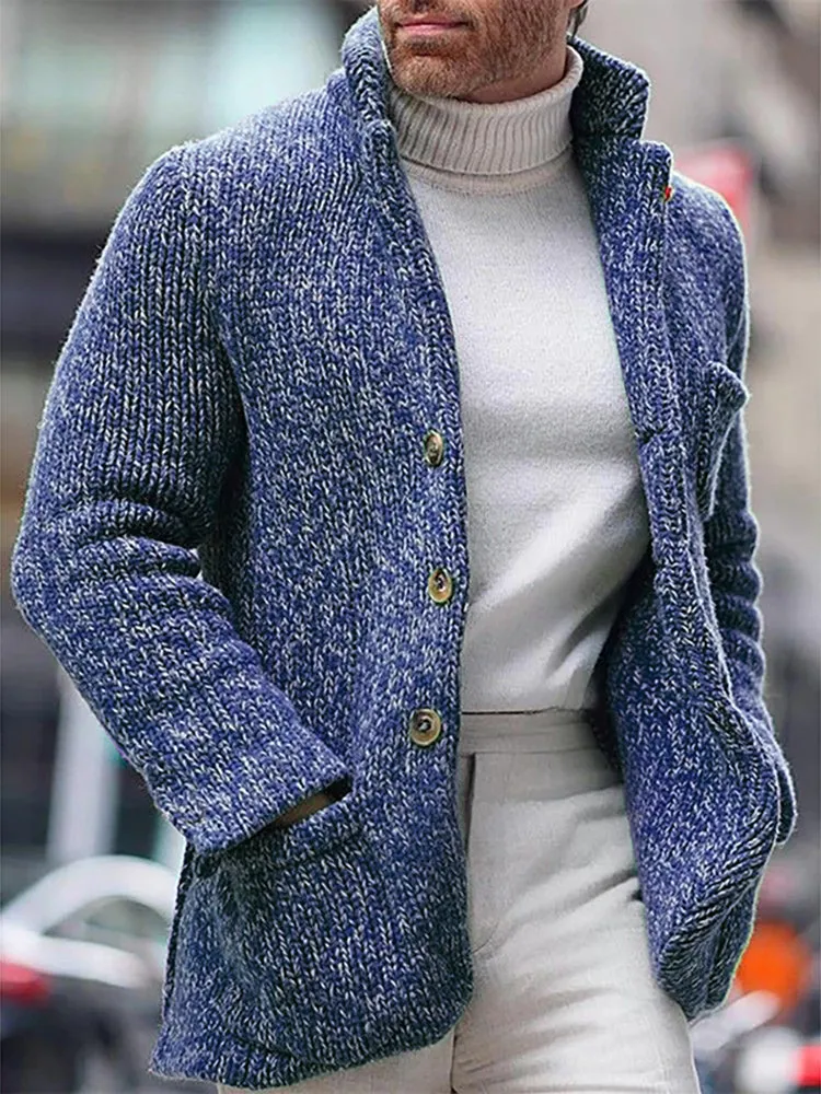 Single-Breasted Pockets Cardigan Sweaters