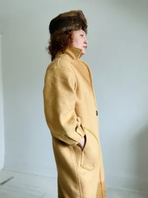 Trench with Vintage Wool Blanket Size M/L #TRENCH15