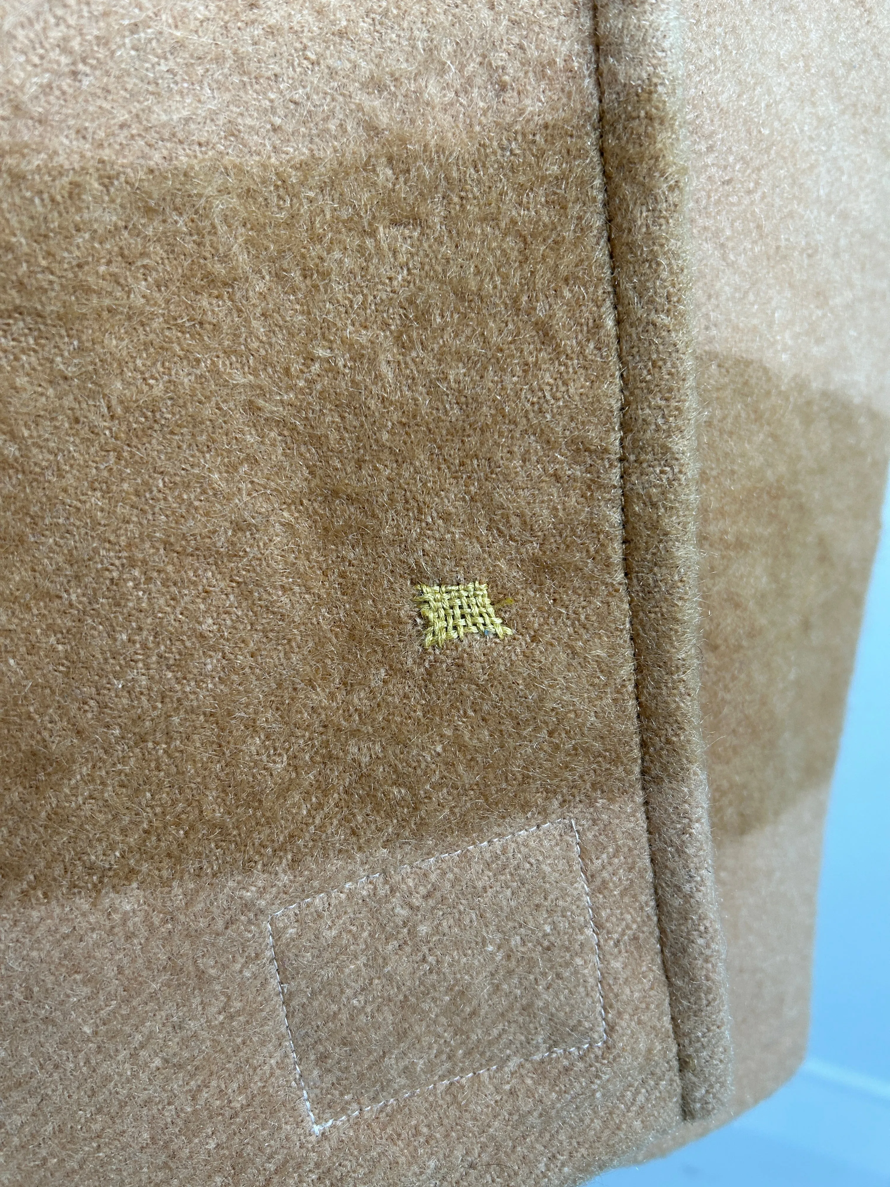 Trench with Vintage Wool Blanket Size M/L #TRENCH15