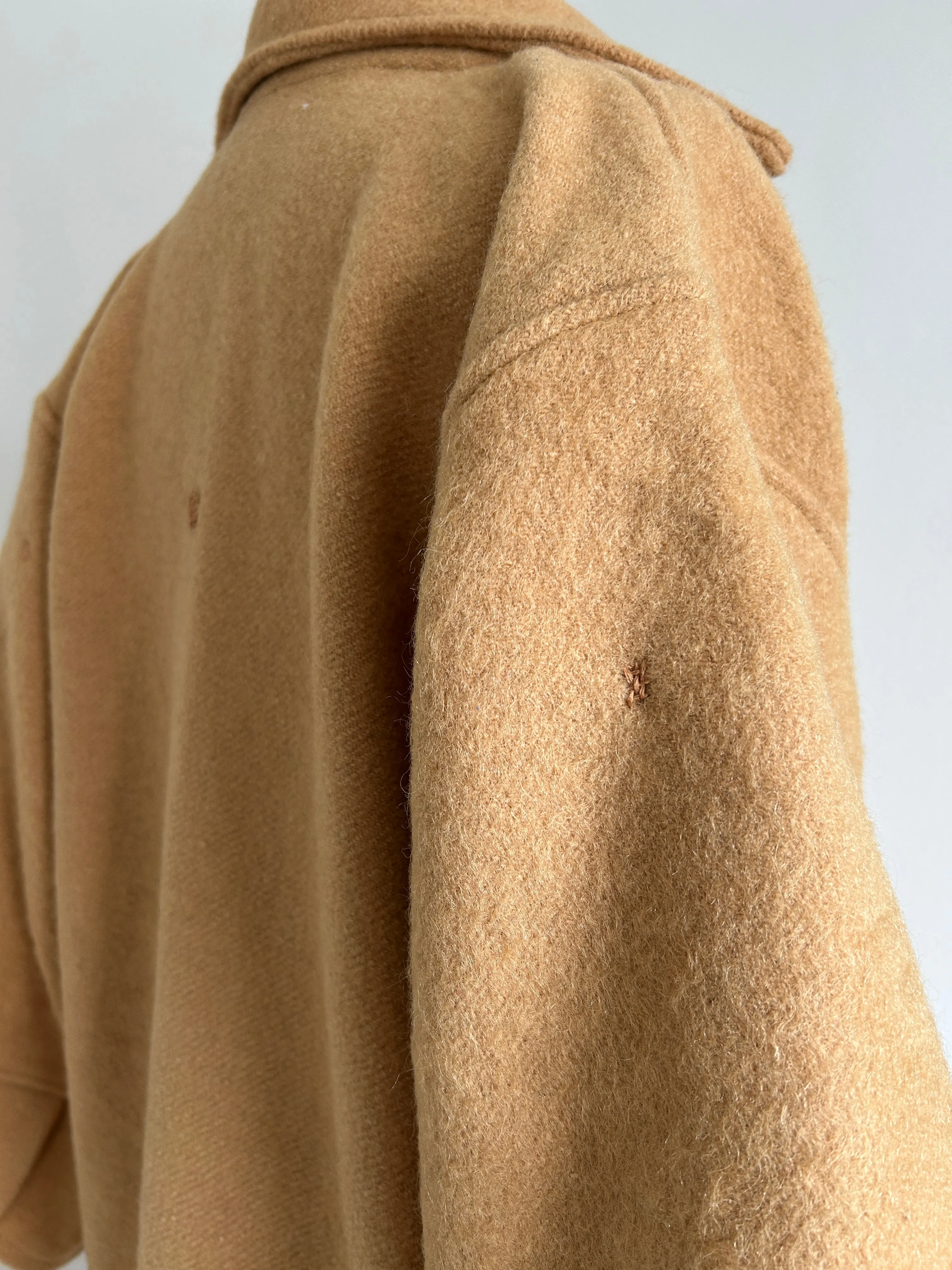 Trench with Vintage Wool Blanket Size M/L #TRENCH15