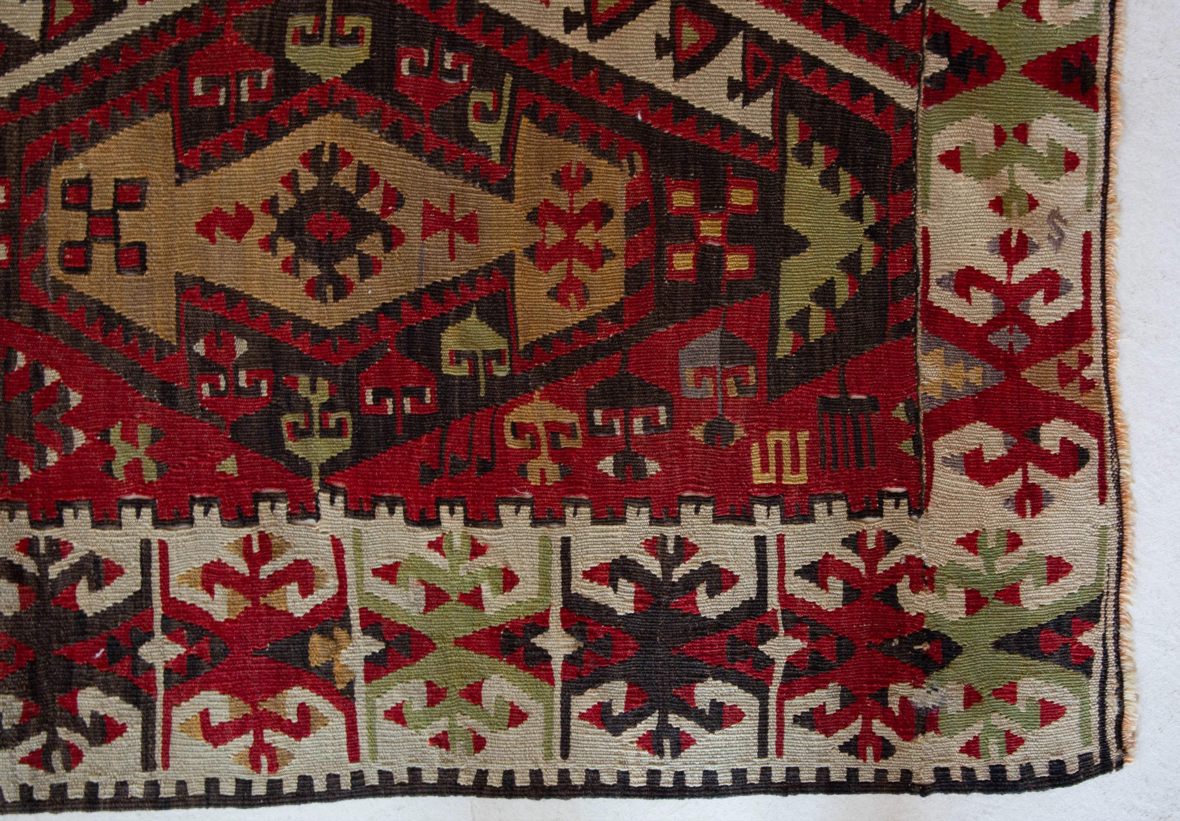 Vintage Kayseri Gomurgen Kilim Rug 6'2"x9'11"