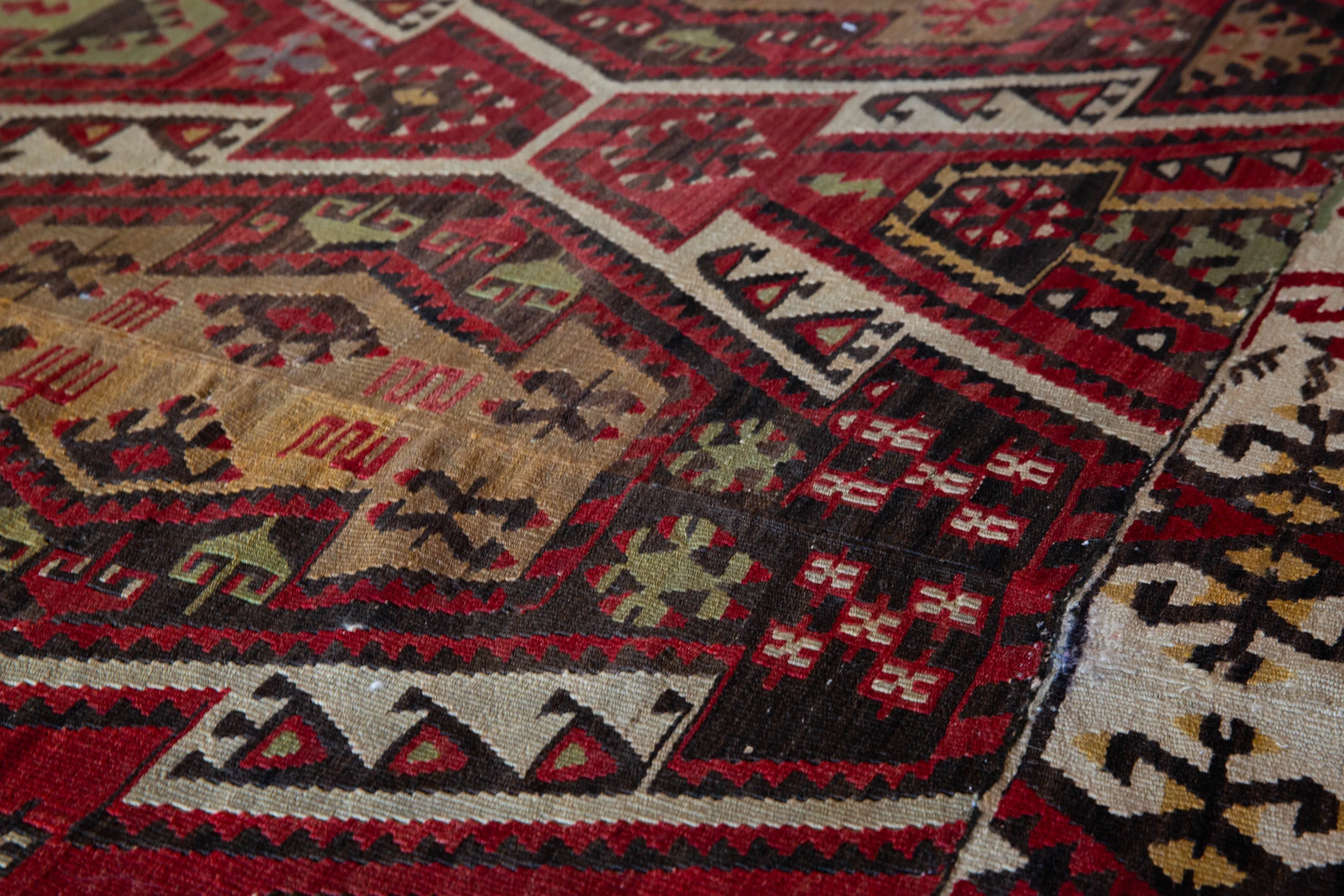 Vintage Kayseri Gomurgen Kilim Rug 6'2"x9'11"