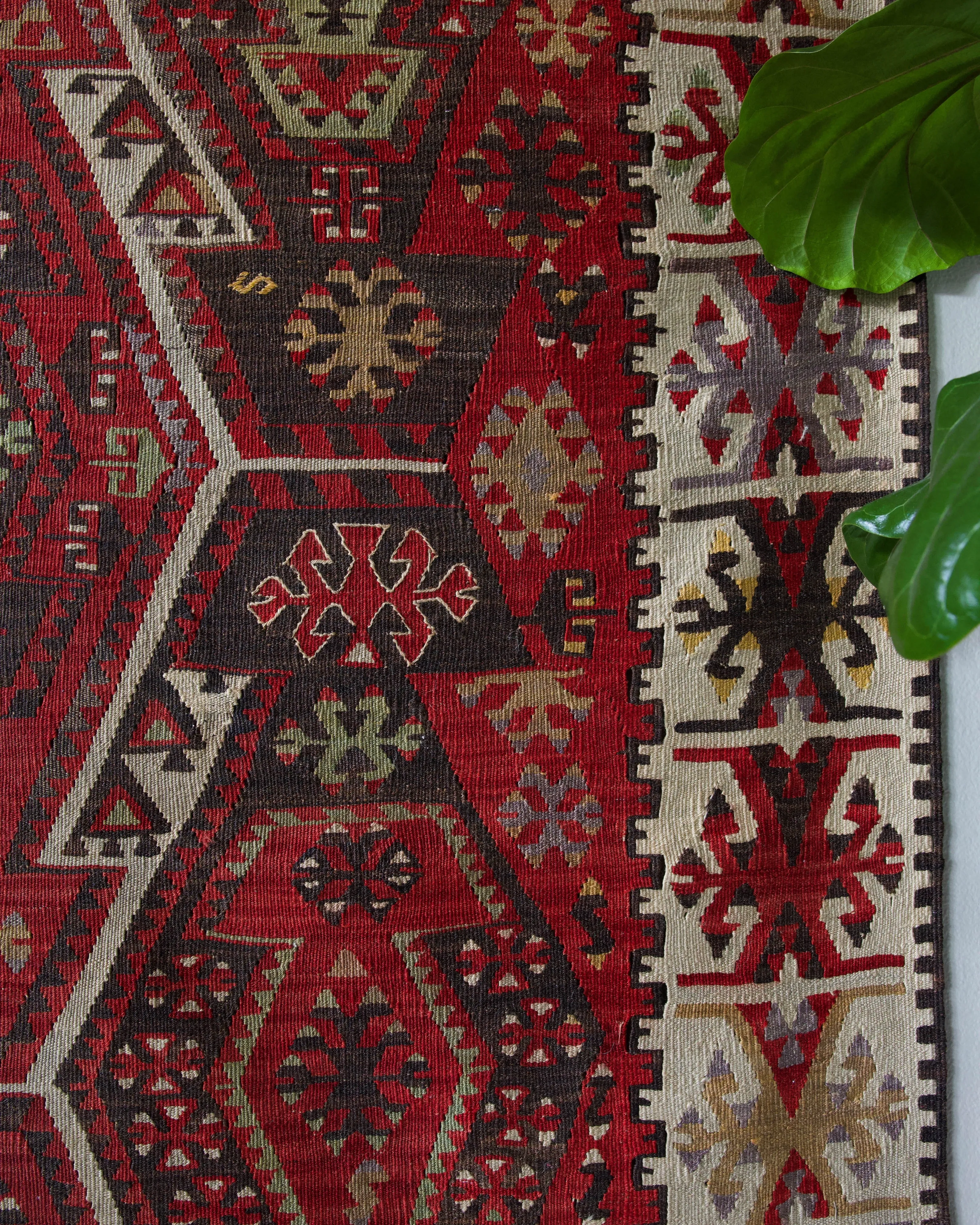 Vintage Kayseri Gomurgen Kilim Rug 6'2"x9'11"