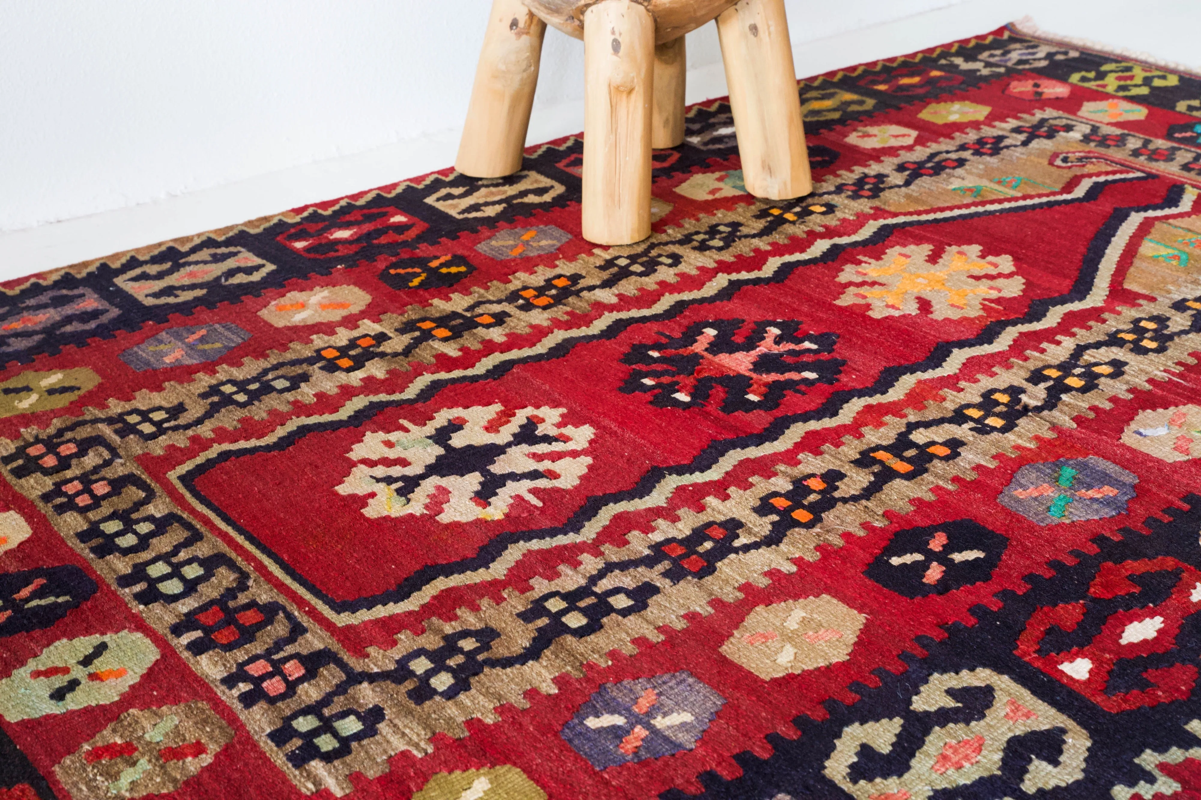 Vintage Kayseri Kilim Rug 3'4"x6'