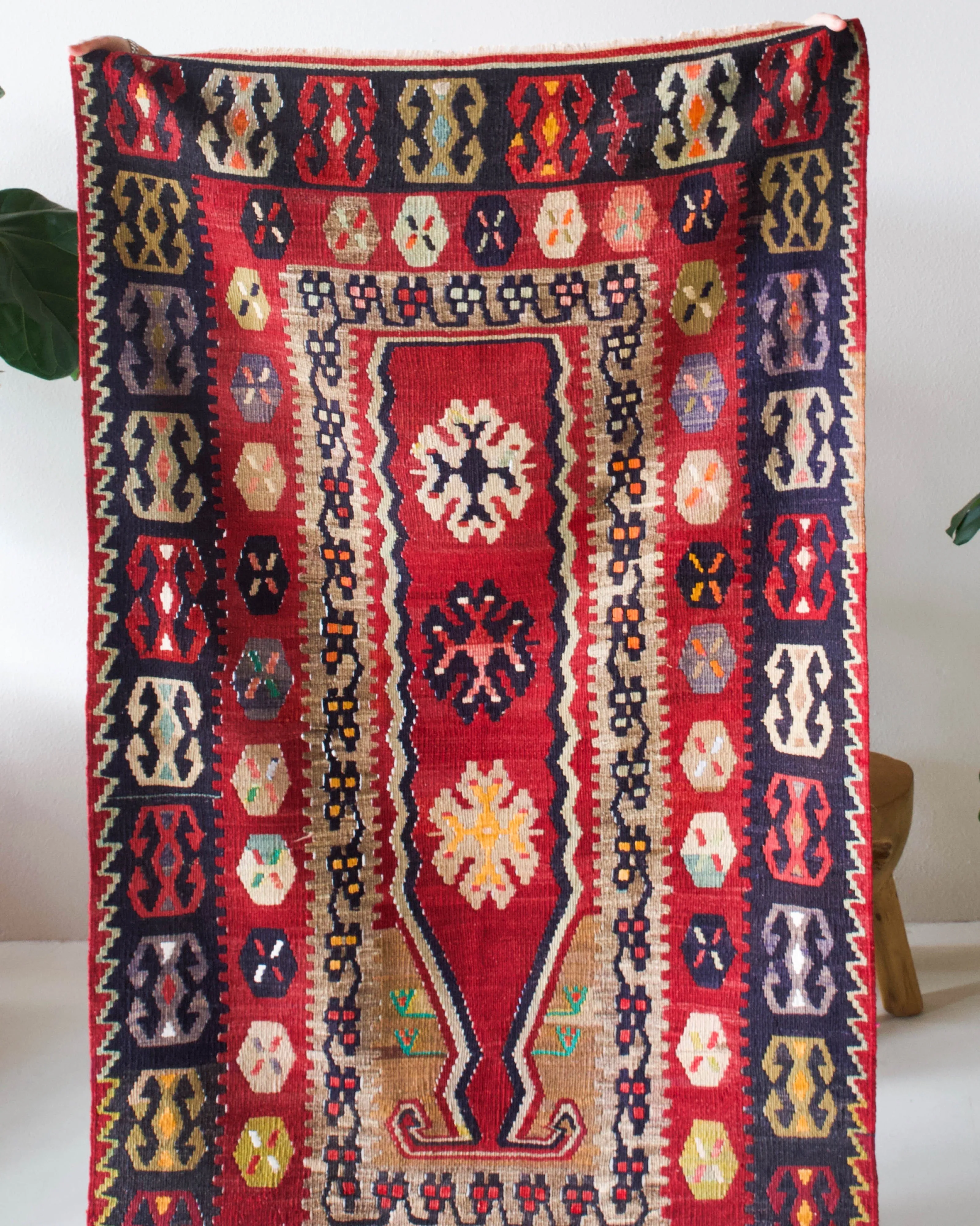 Vintage Kayseri Kilim Rug 3'4"x6'