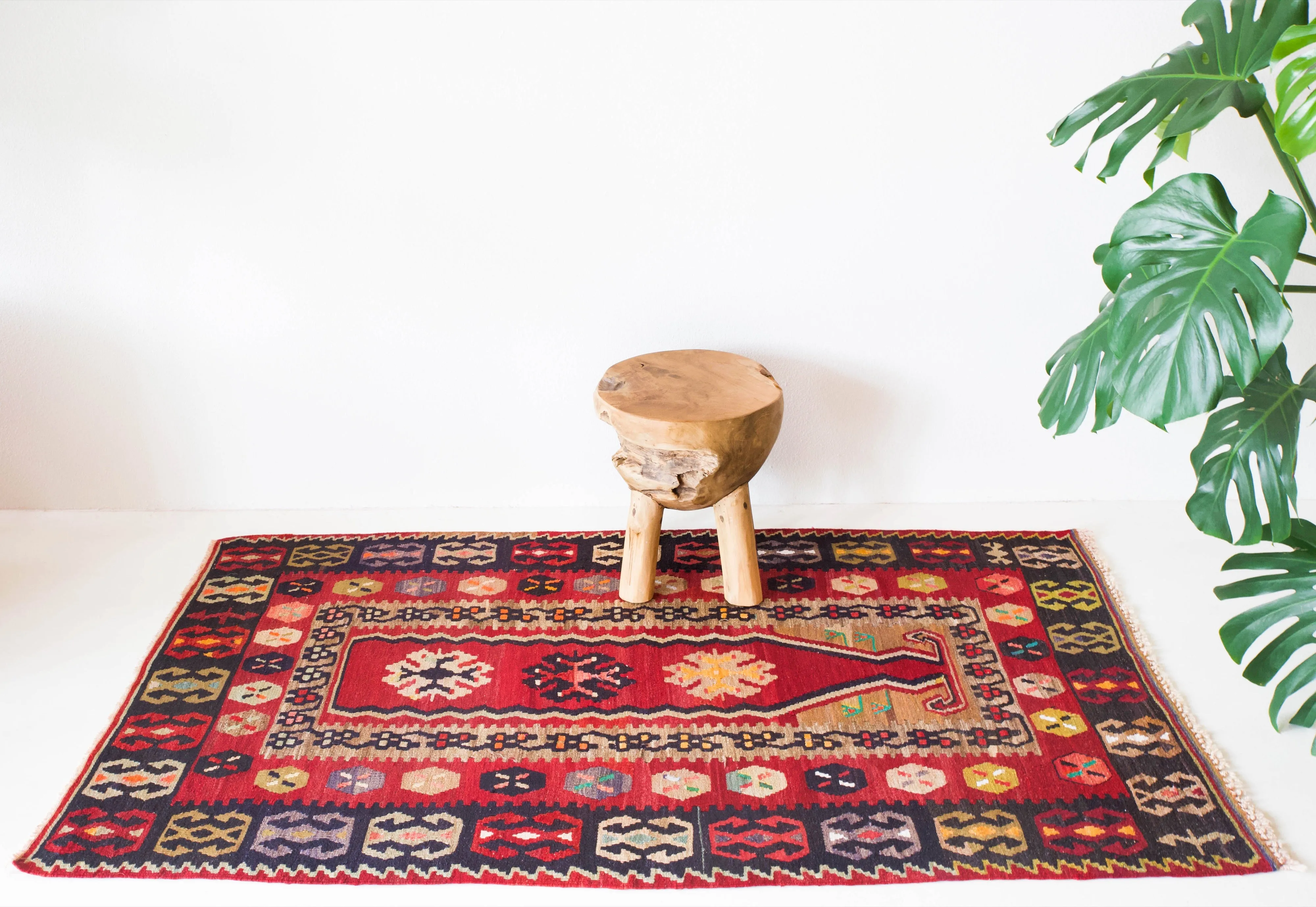 Vintage Kayseri Kilim Rug 3'4"x6'