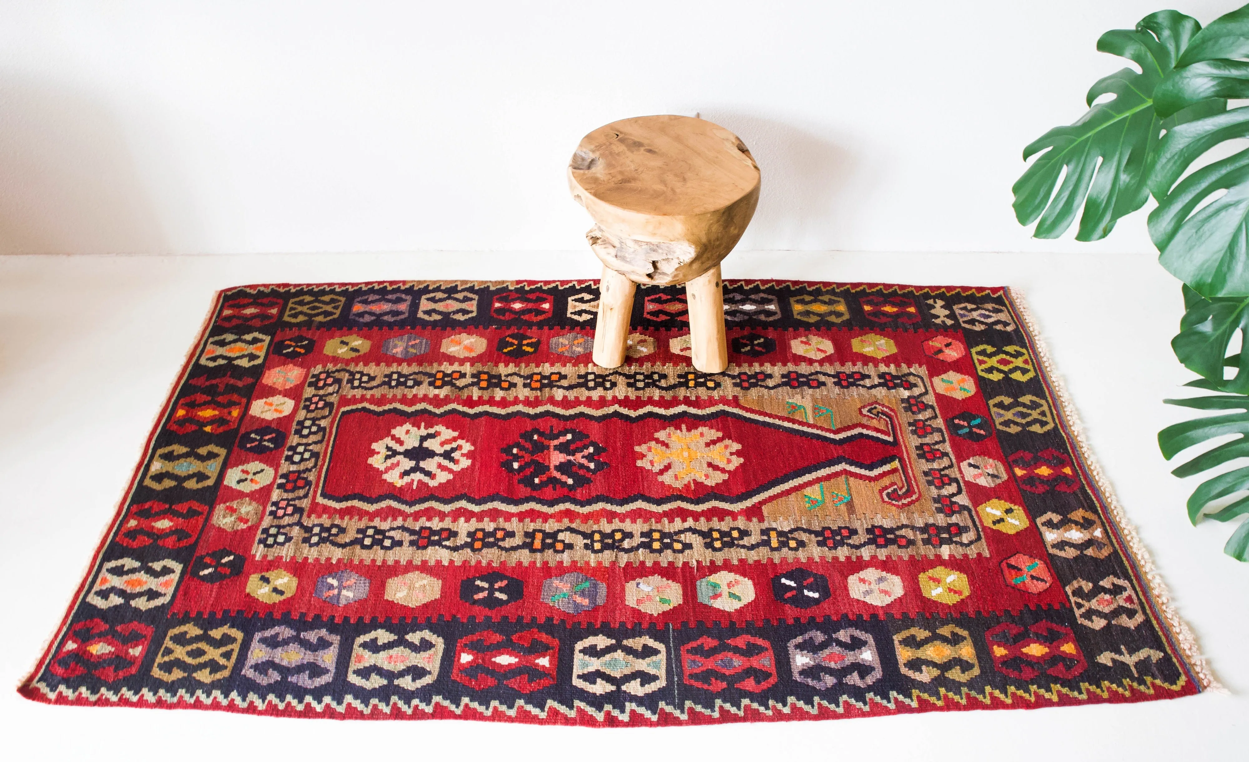 Vintage Kayseri Kilim Rug 3'4"x6'