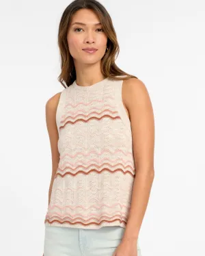 Wave Stripe Cashblend Yuma Sweater Tank