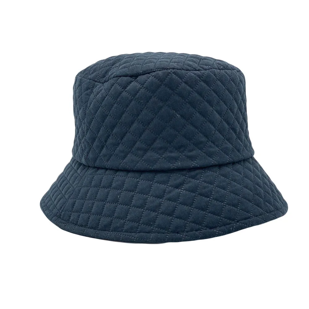 Winter Quilted Bucket Hat - Warm Foldable Fisherman Sun Cap Unisex Outdoor Travel LDB1561