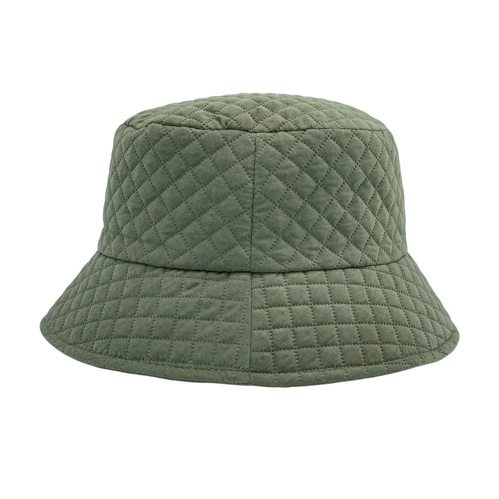 Winter Quilted Bucket Hat - Warm Foldable Fisherman Sun Cap Unisex Outdoor Travel LDB1561