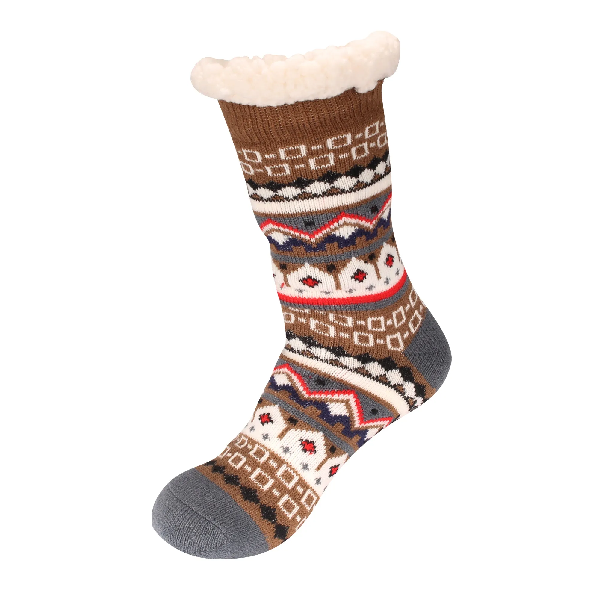 Women's Classic Winter Fleeced Thermal Cabin Crew Socks - 1 Pair