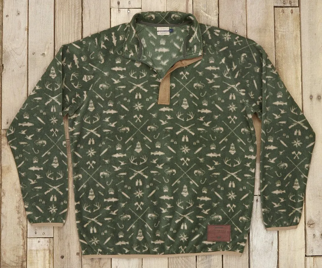 Woodlands Fleece Pullover Dark Olive